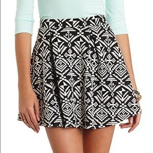 VS PINK BLACK AND WHITE TRIBAL SKATER SKIRT